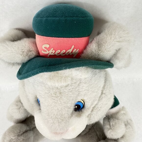 Vintage 1986 Speedy Easter Bunny Rabbit Plush  Gray Stuffed Animal Toy 16 Inch - Picture 3 of 10